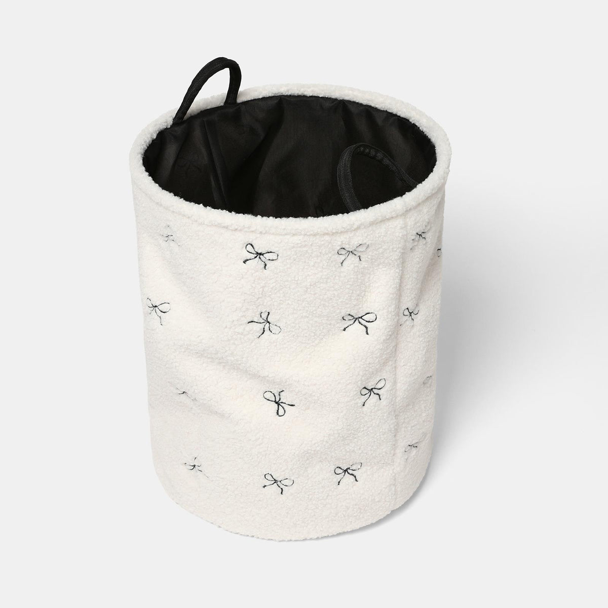 OHS Storage Basket Handles Boucle Fleece Laundry Clothes Organiser