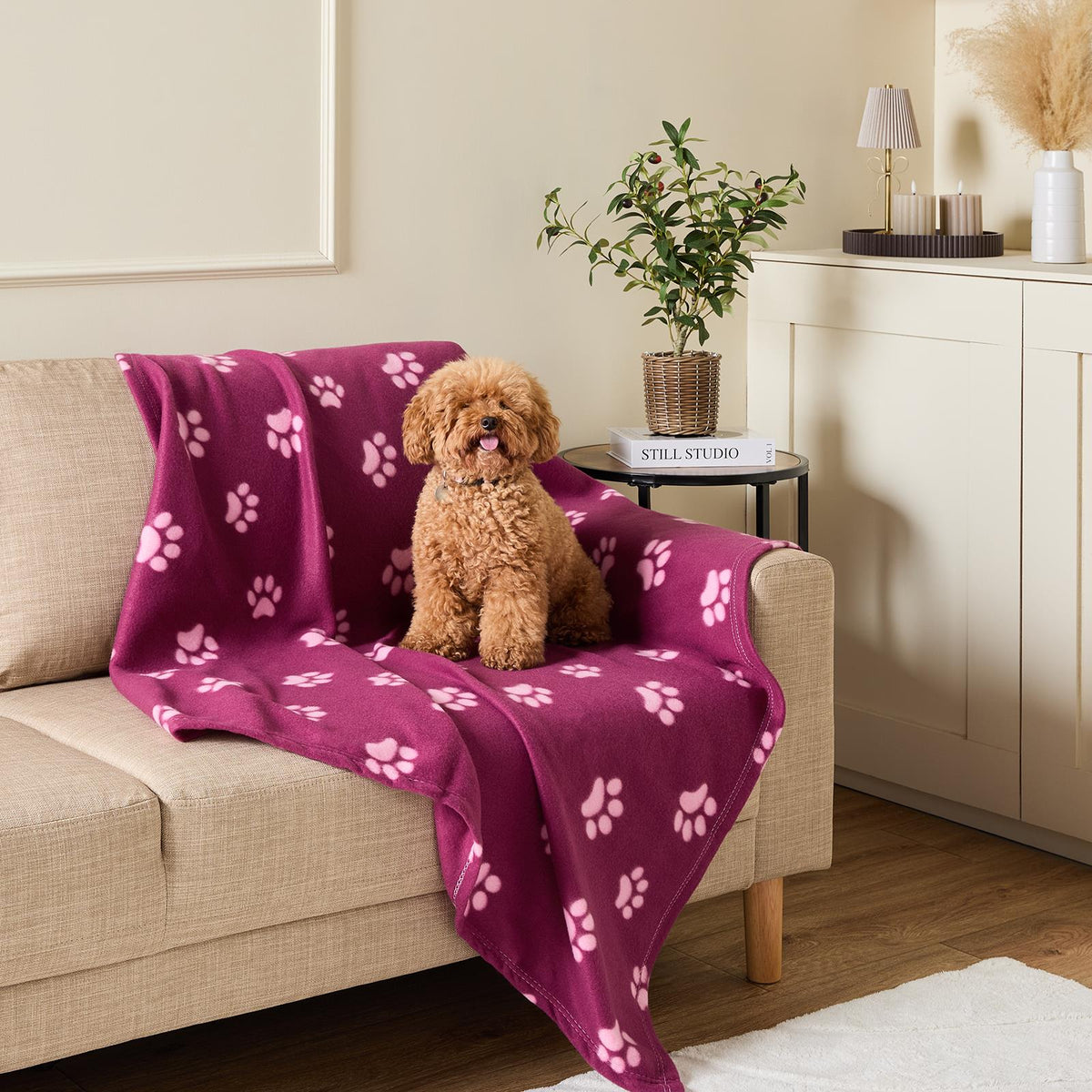 OHS Pet Blanket Dog Warm Fleece Cat Throw Paw Puppy Animal Soft Mat