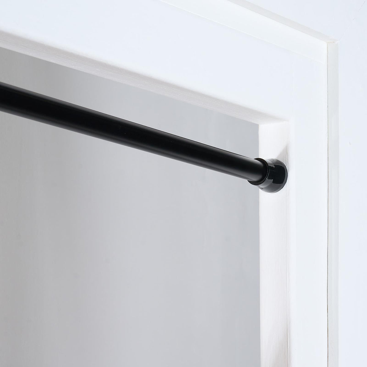 OHS Extendable Curtain Pole Metal No Drill Tension Rod Easy Installation