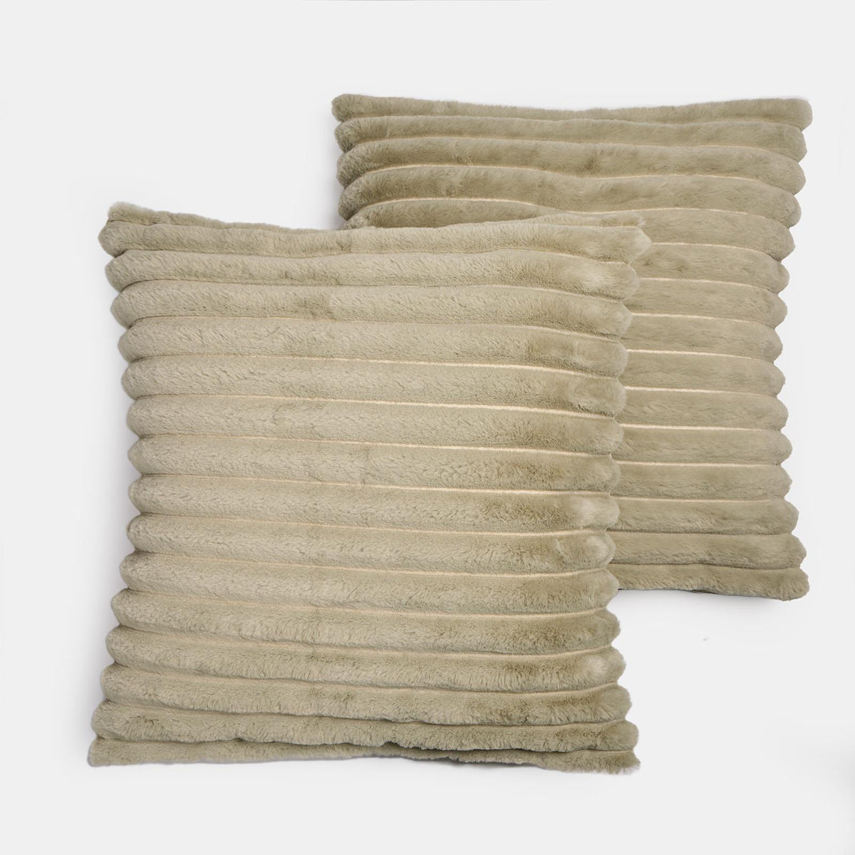OHS Thick Rib Cushion Covers Faux Fur Soft Fleece Square Pillowcases Home Decor