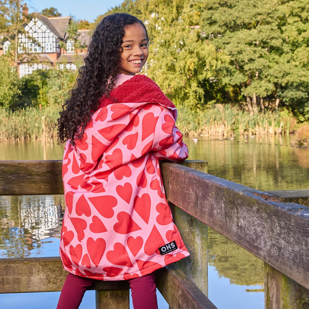 OHS Drying Changing Robe Sherpa Lined Water Resistant Oversize Coat Adults Kids