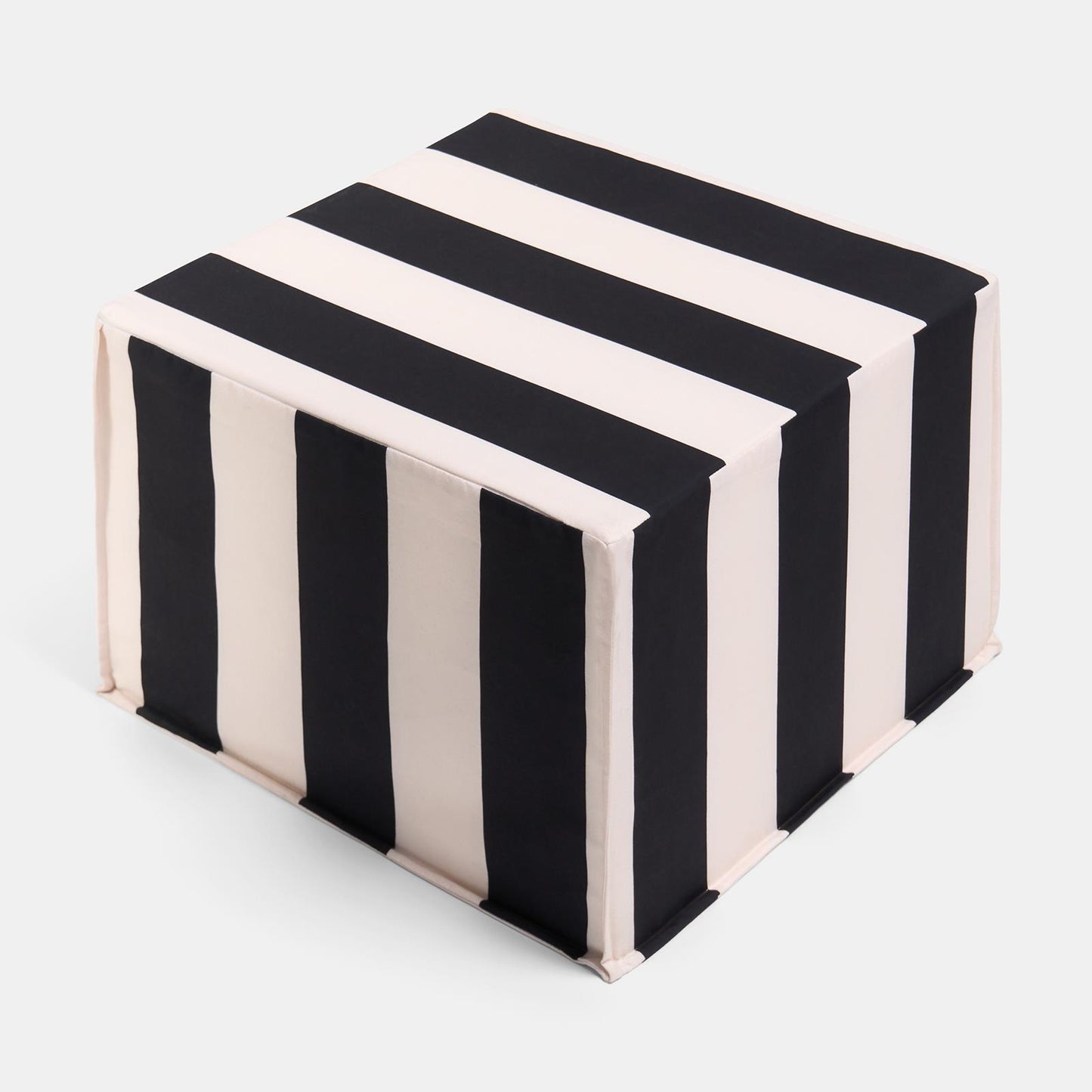 OHS Stripe Garden Pouffe Outdoor Stool Square Footrest Table Side Chair Seat