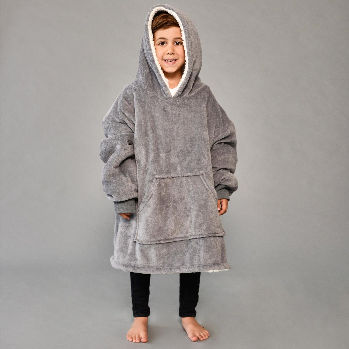 OHS Kids Hoodie Blanket Oversized Ultra Plush Soft Sherpa Wearable Sweatshirt