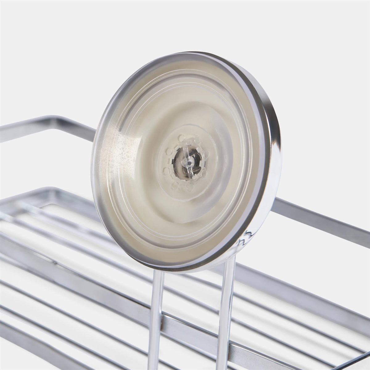 OHS Suction Shower Caddy Organiser Wall Mounted Bathroom Shelf Rust Resistant