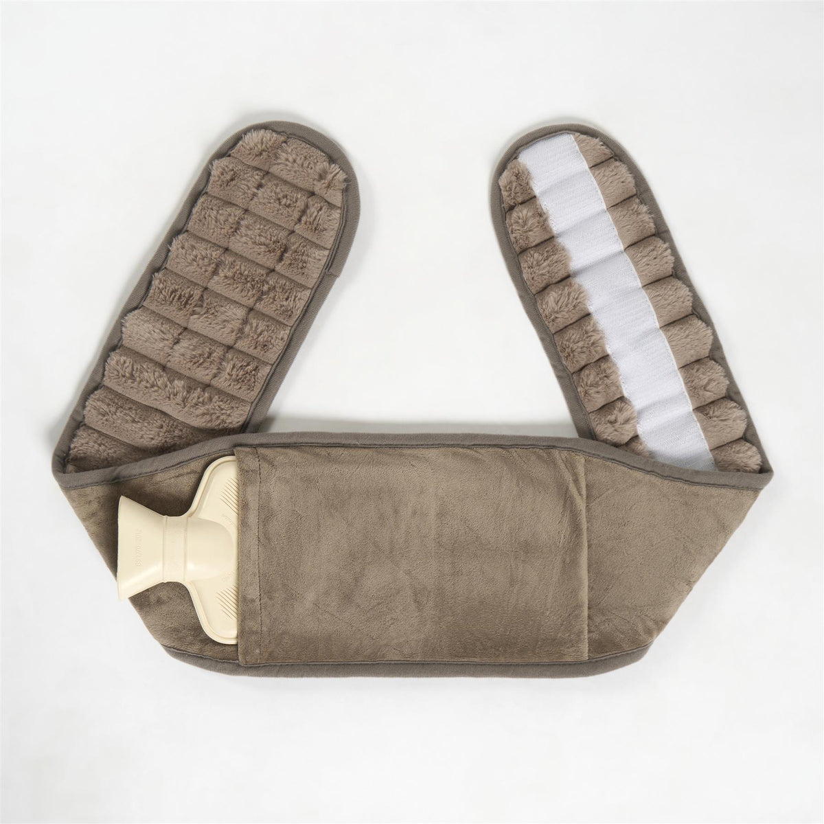 OHS Ribbed Heating Belt Adjustable Hot Water Bottle Body Wrap Back Pain Relief
