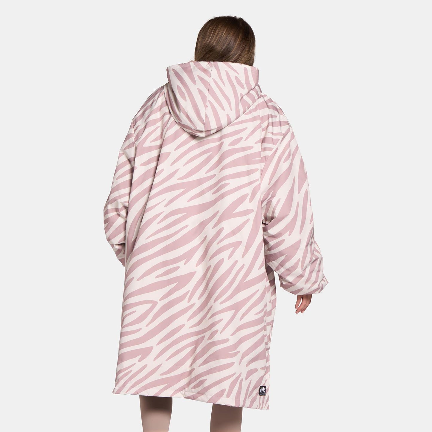 OHS Coat Drying Robe Animal Print Sherpa Lined Water Resistant Oversized