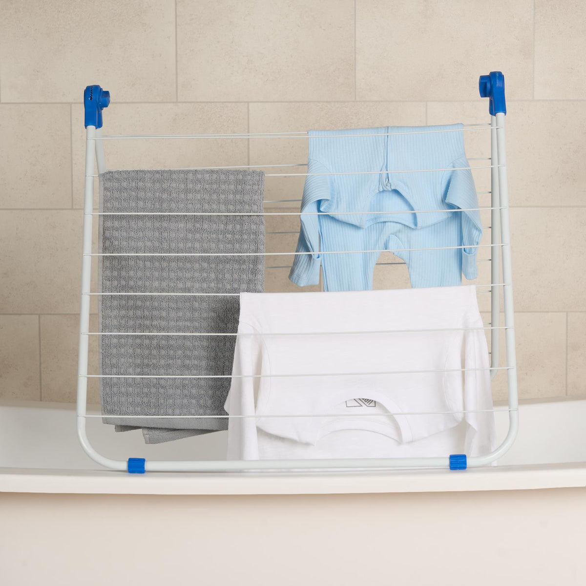 OHS Clothes Airer Foldable Dryer Towel Rack Storage Organiser Rail Hanger