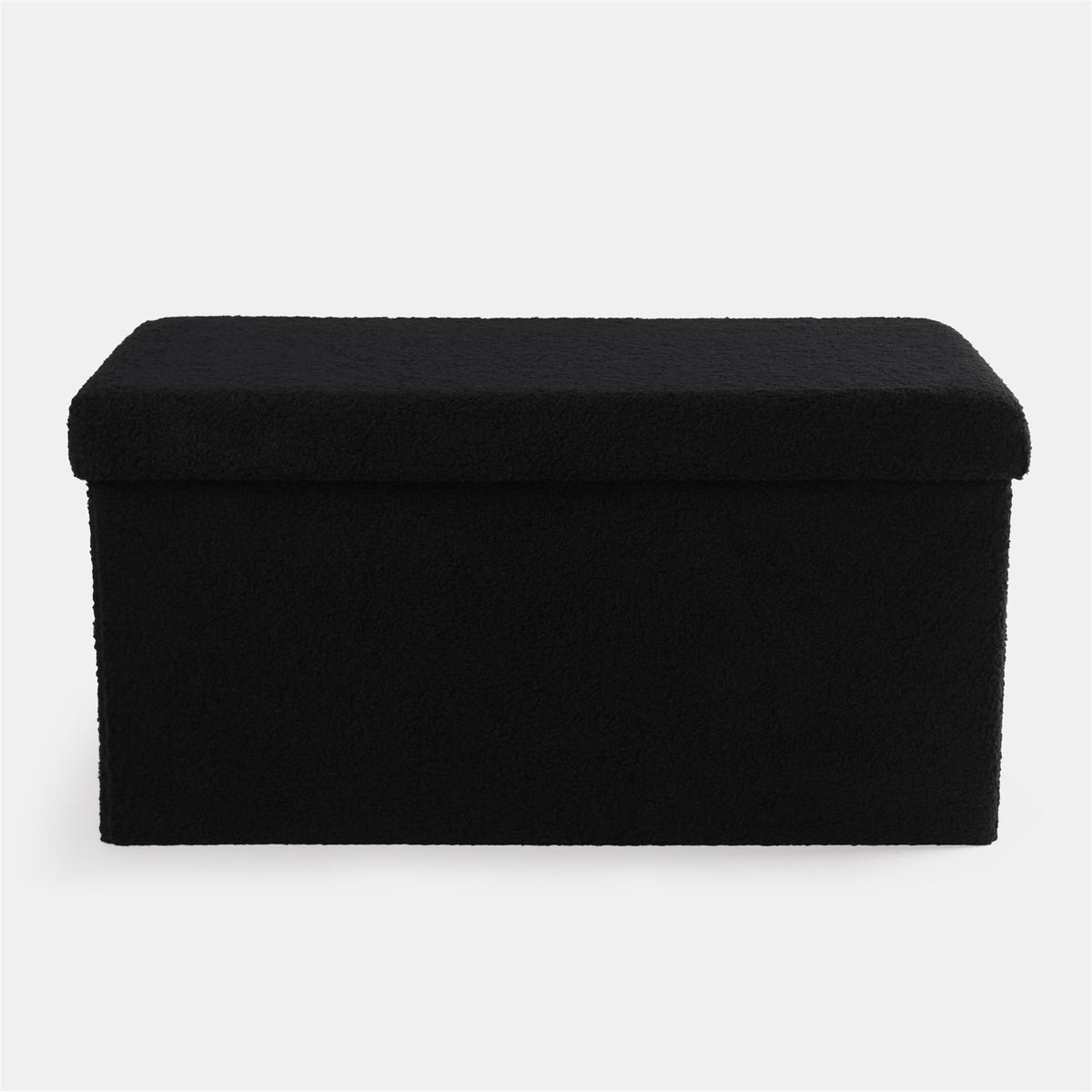 OHS Ottoman Boucle Storage Box Folding Footstool Cube Round Rectangle