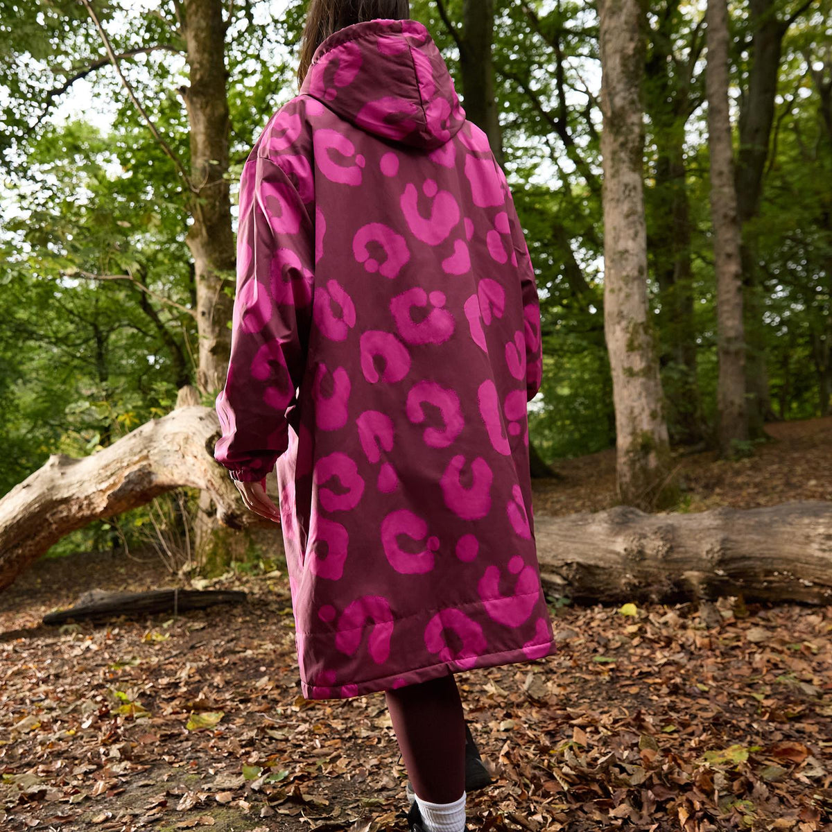 OHS Drying Changing Robe Sherpa Lined Water Resistant Oversize Coat Adults Kids
