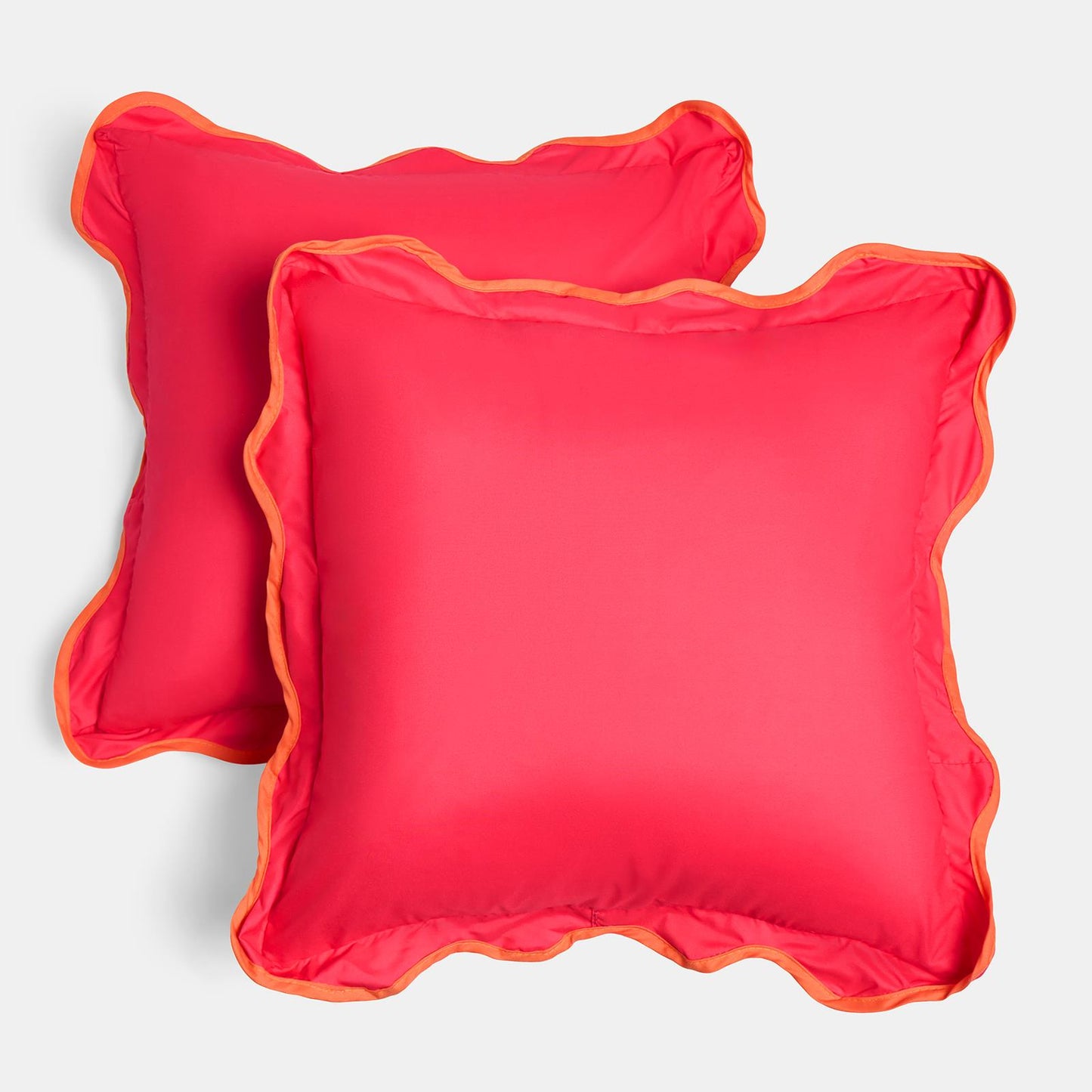 OHS Scalloped Garden Cushion Covers 2 Pack Water Resistant Outdoor Indoor