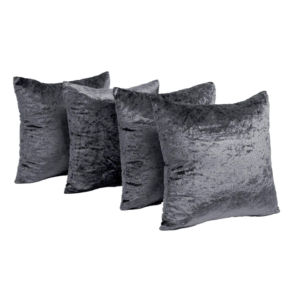 Sienna Cushion Covers Crushed Velvet Luxury Pack of Filled Insert Pad, 45 x 45cm