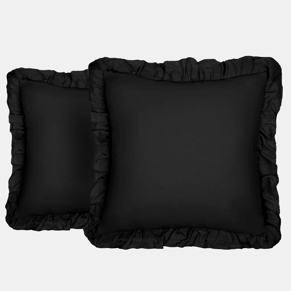 OHS Frill Cushion Covers Faux Linen Soft Square Pillowcases Home Decor Multipack
