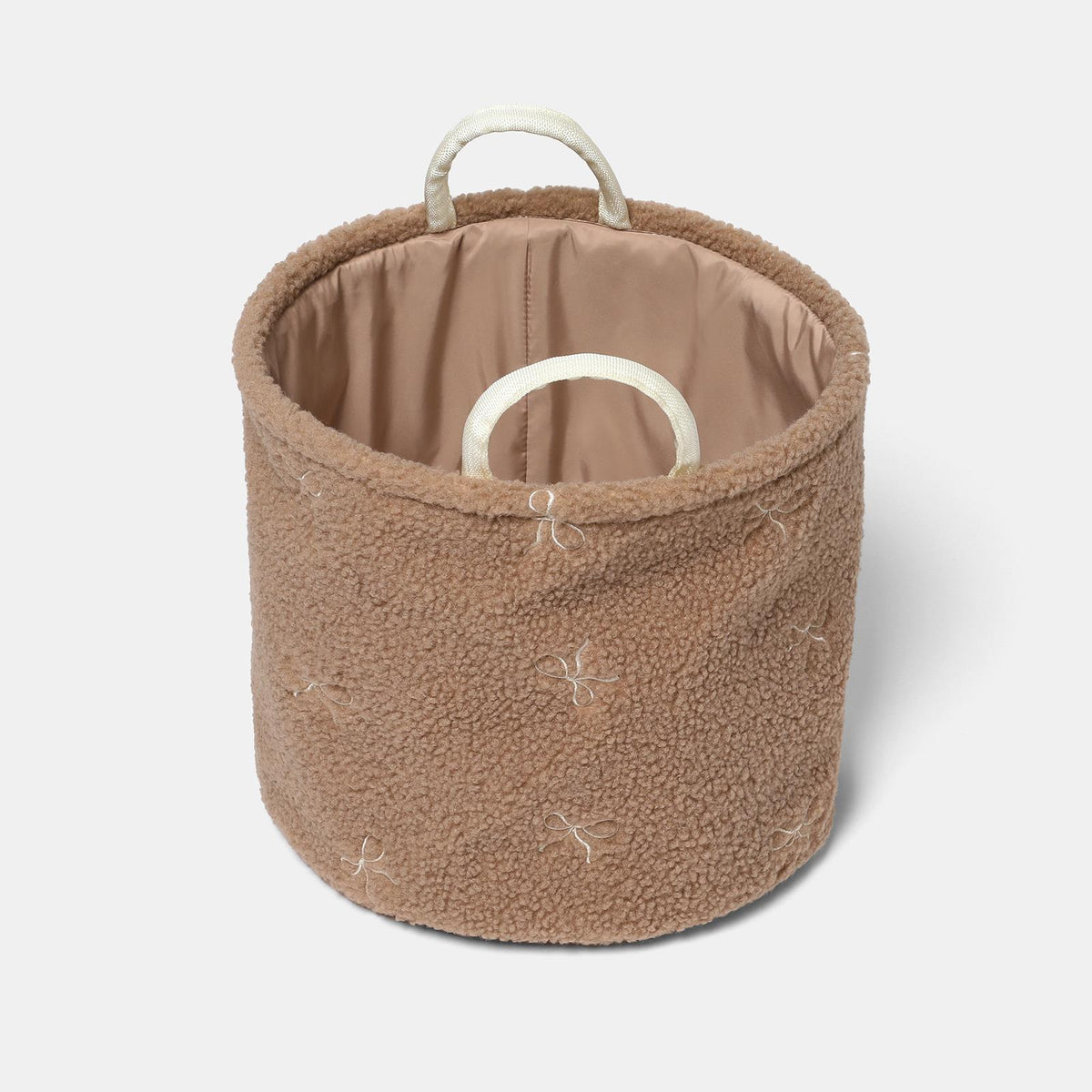 OHS Storage Basket Handles Boucle Fleece Laundry Clothes Organiser