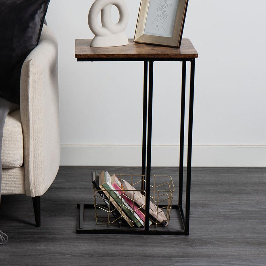C Shape Table Coffee Laptop Side End Living Room Furniture Bedside Nightstand