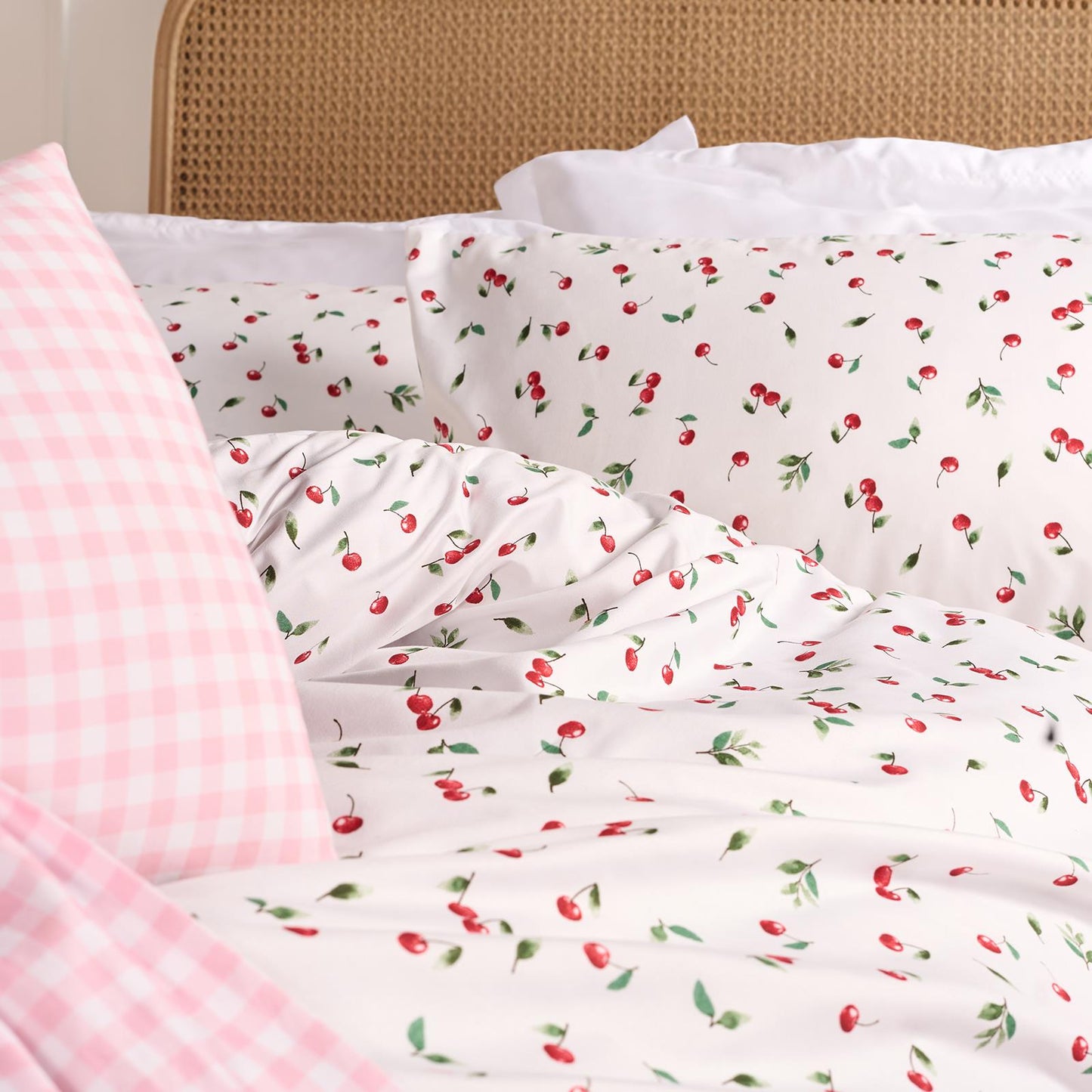 OHS Ditsy Print Bedding Microfibre Duvet Cover Set with Pillowcase Soft