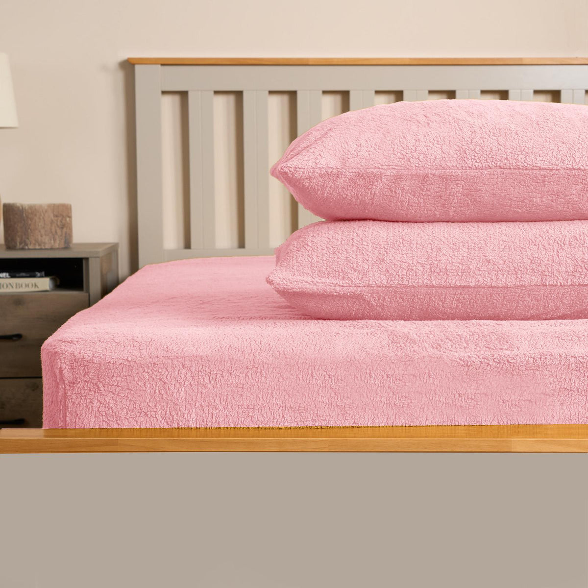 OHS Teddy Fleece Fitted Sheet Thermal Warm Single Double King Bedding NEW