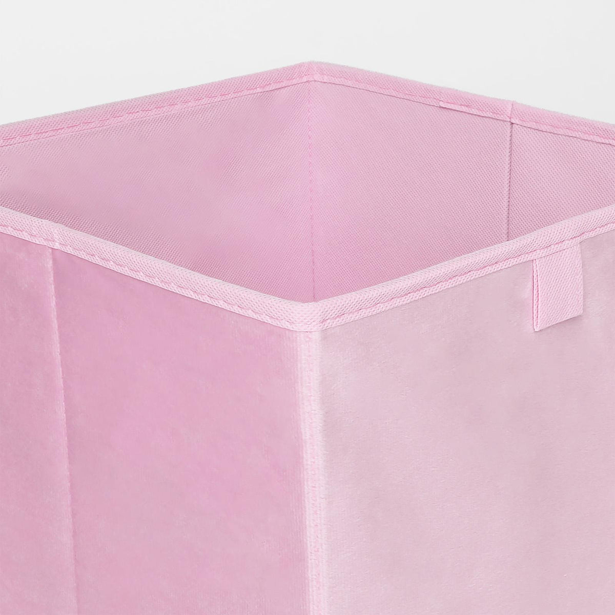 OHS Multi Pack of Matte Velvet Storage Boxes Stylish Foldable Set Square Cube