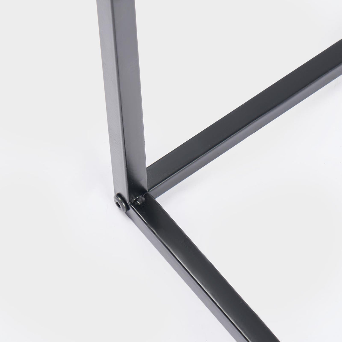 OHS Marble End Table Modern Console Bedroom Side Nightstand Metal Frame