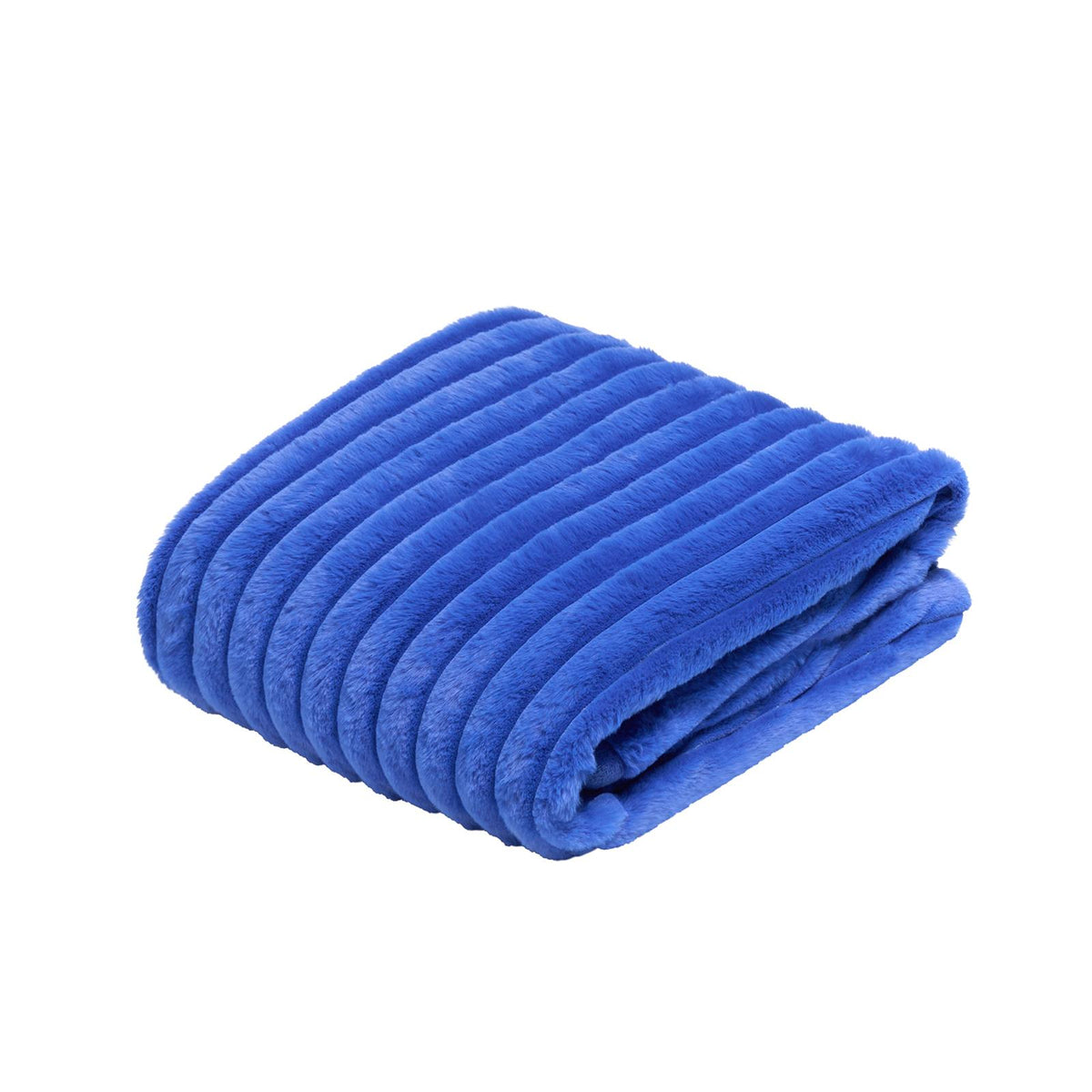 OHS Faux Fur Ribbed Fleece Throw Over Bed Blanket Warm Supersoft