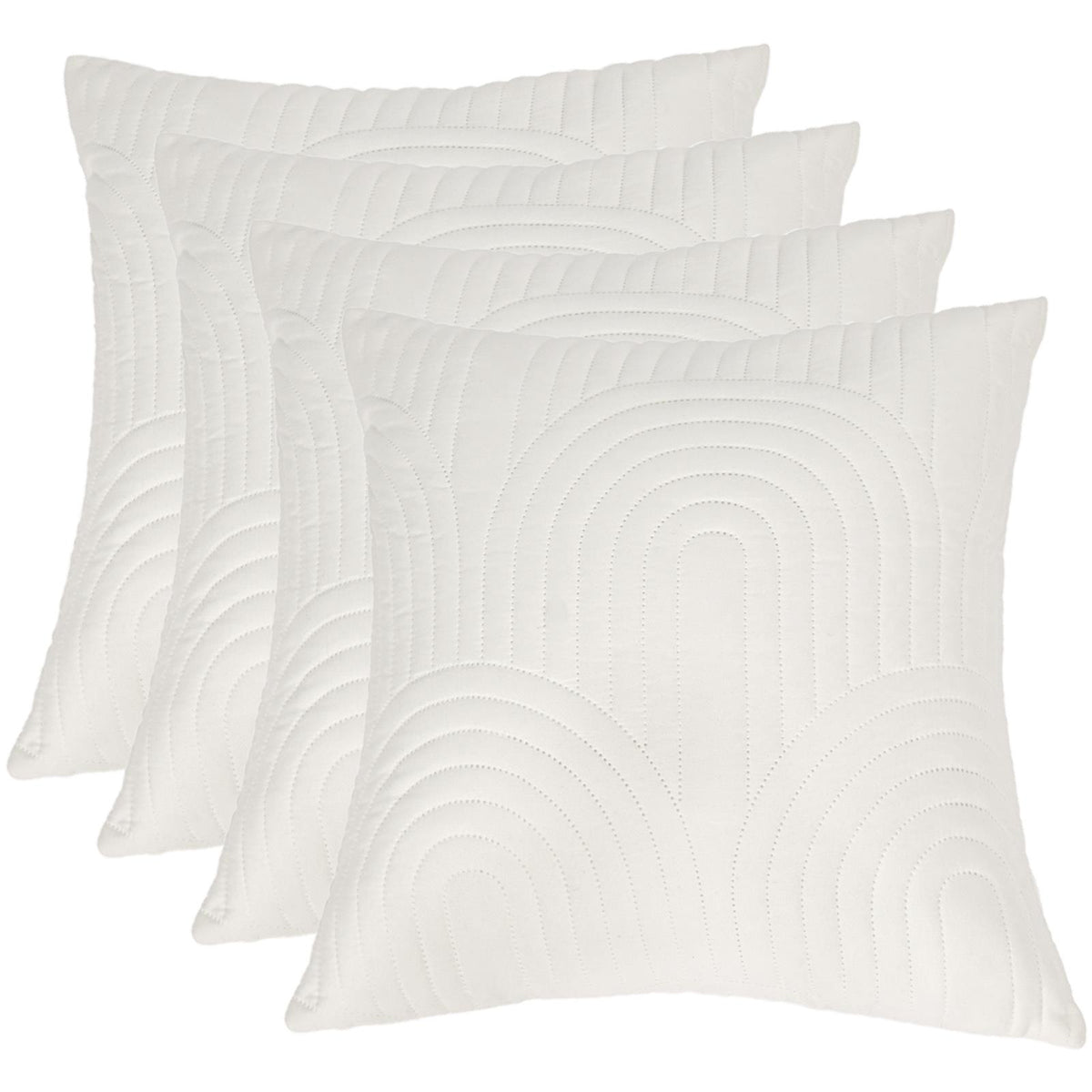 OHS Arches Quilted Cushion Covers Pinsonic Square Pillowcases Filled