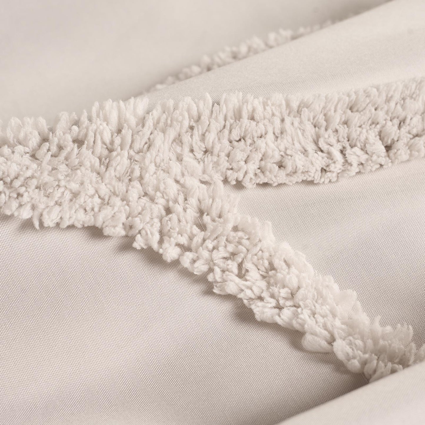 OHS Tufted Bow Bedding Set Soft Cosy Duvet Cover with Pillowcase