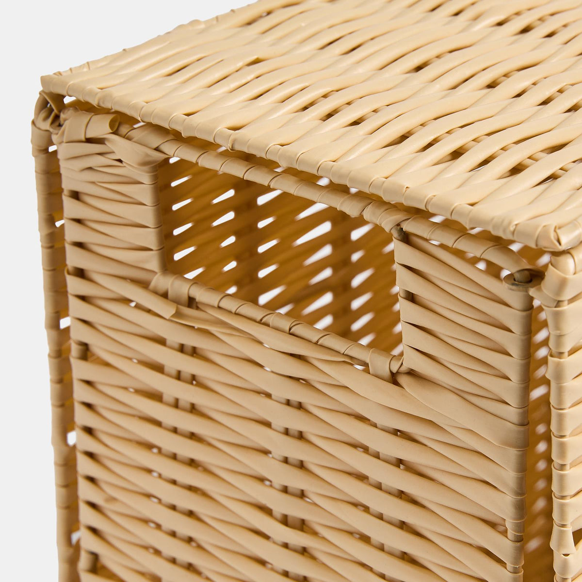 OHS Collapsible Laundry Basket Woven Folding Hamper Bathroom Corner Storage