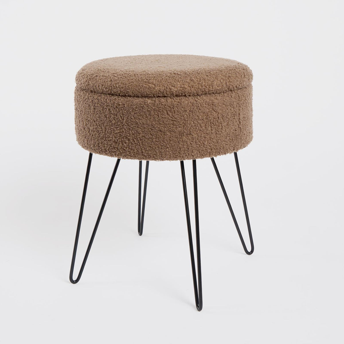 Foot Stool Storage Seat Chair Dressing Table Vanity Pouffe Ottoman Boucle Fleece