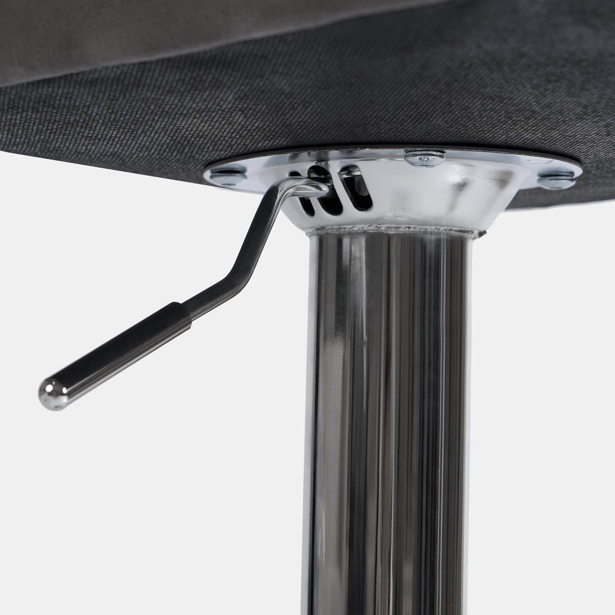 Adjustable Bar Stools x 2 Velvet Swivel Pub Seat Kitchen Breakfast Counter Chair