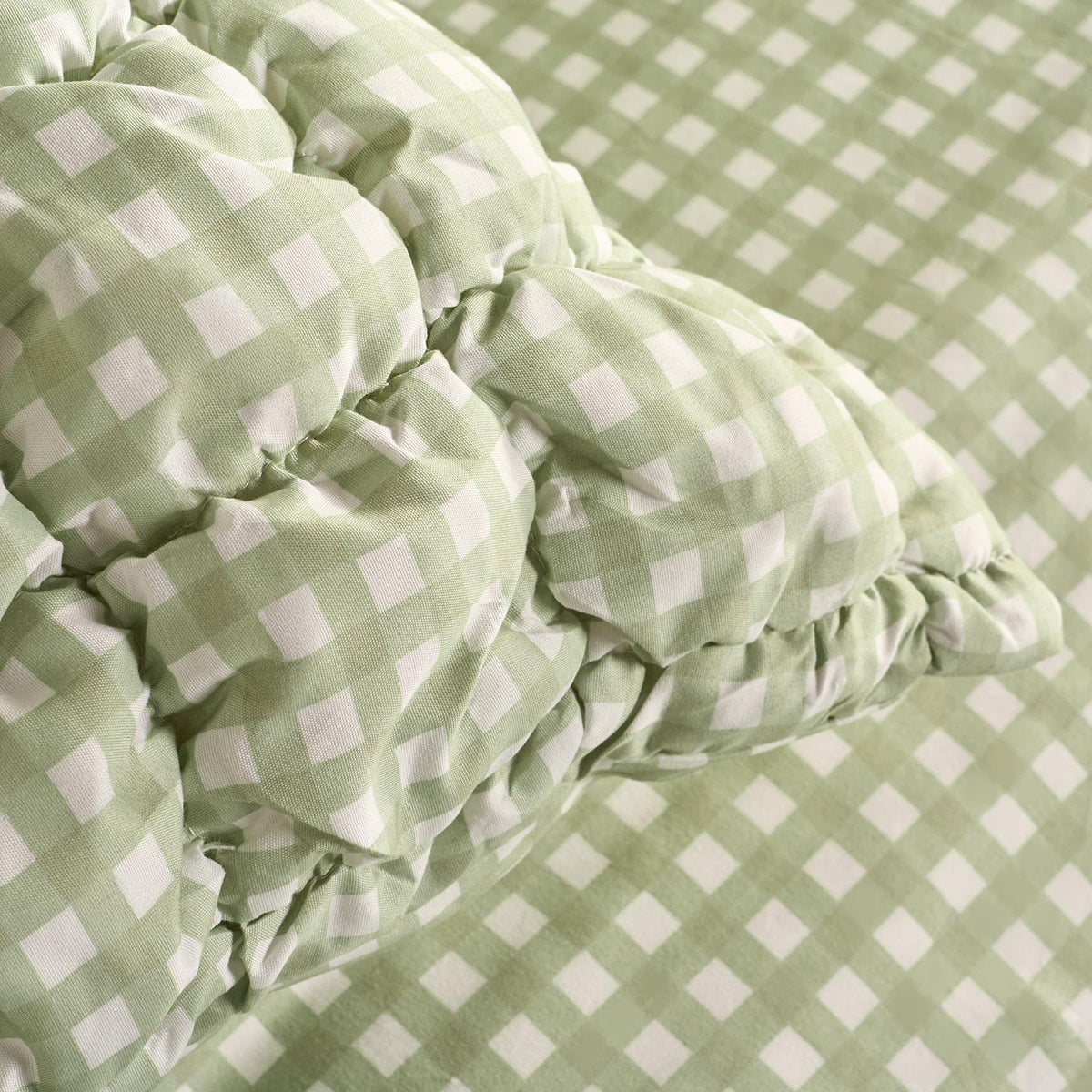 OHS Filled Quilted Seersucker Duvet Cover Bedding Set