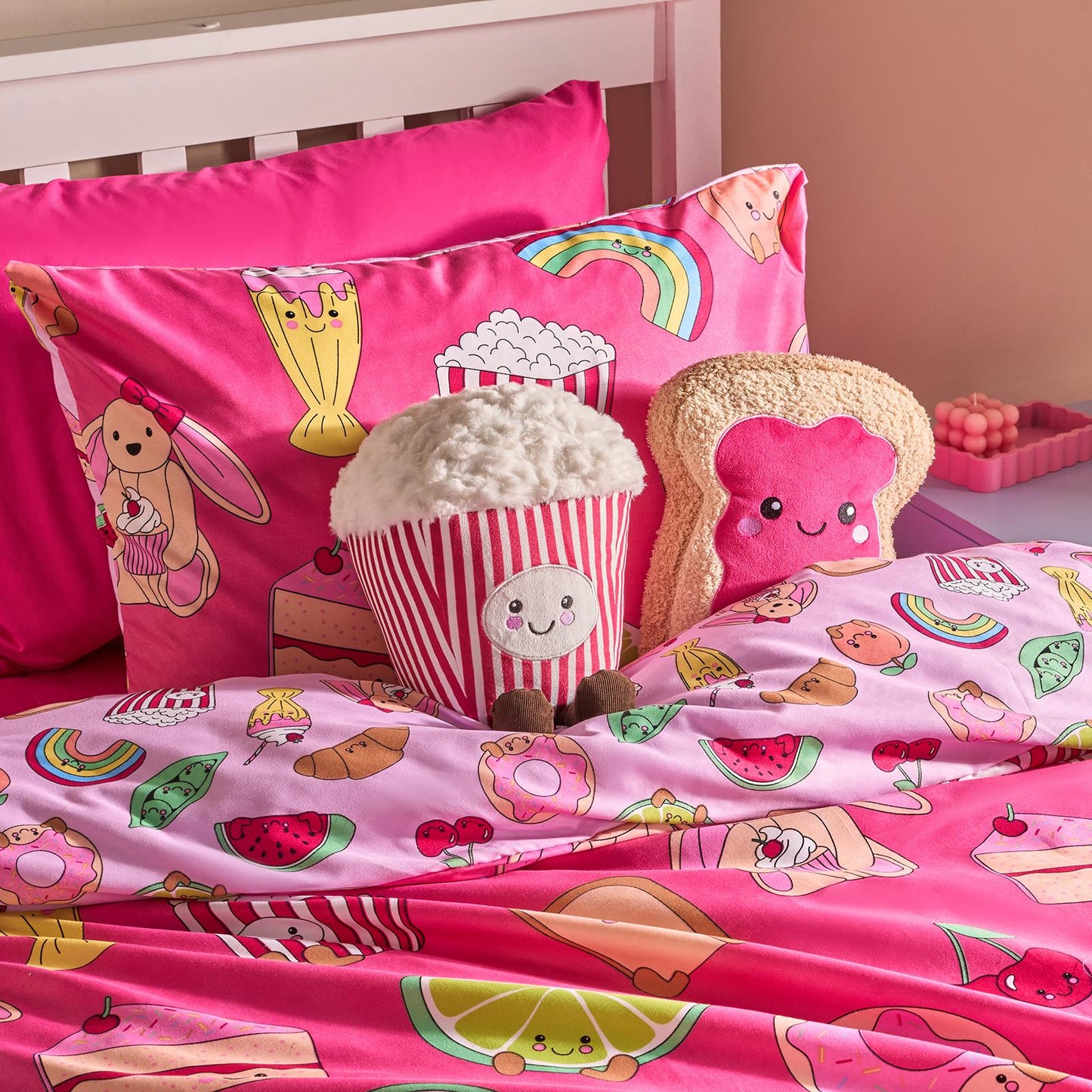 OHS Sweetie Pies Bedding Reversible Kids Duvet Cover Set with Pillowcase