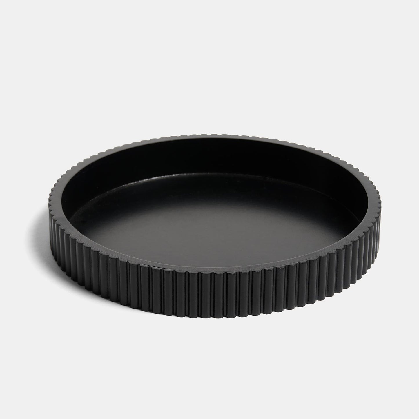 OHS Ribbed Decorative Tray Coffee Table Organiser Countertop Vanity Storage