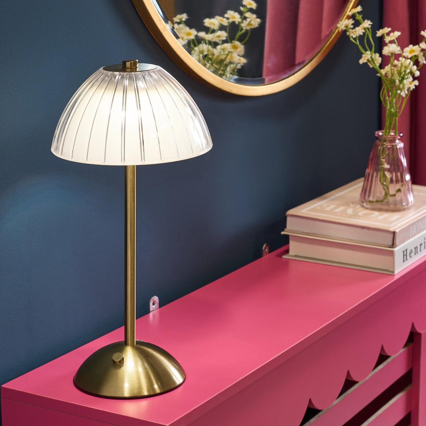 OHS Bedside Cordless Lamp LED Rechargeable Table Desk Night Light Nightstand