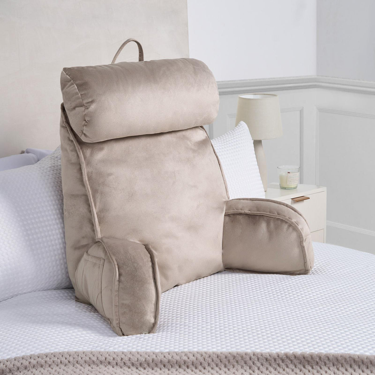 Cuddle Cushion Back Lumbar Support Head Rest Bed Reading Pillow Plump Soft Arms