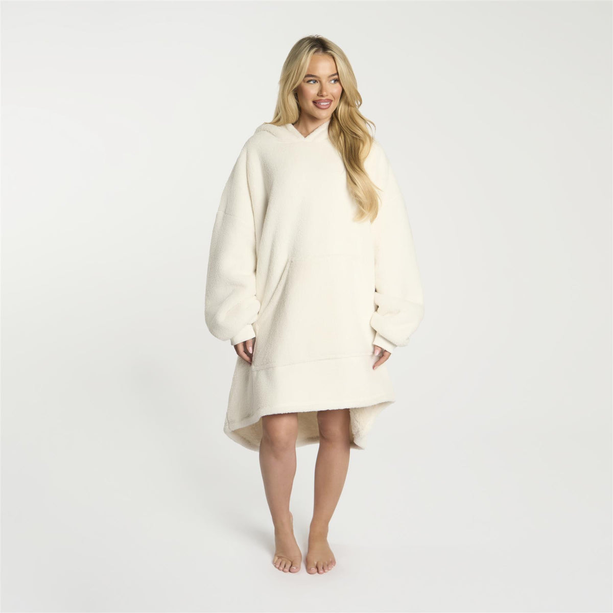 OHS Teddy Fleece Sherpa Lined Hooded Blanket Soft Oversized Adults Throw