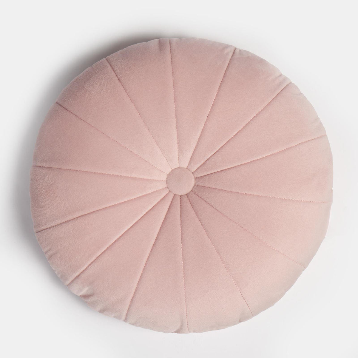 OHS Velvet Filled Cushion Round Bedroom Decor Scatter Chair Sofa Button Pillow