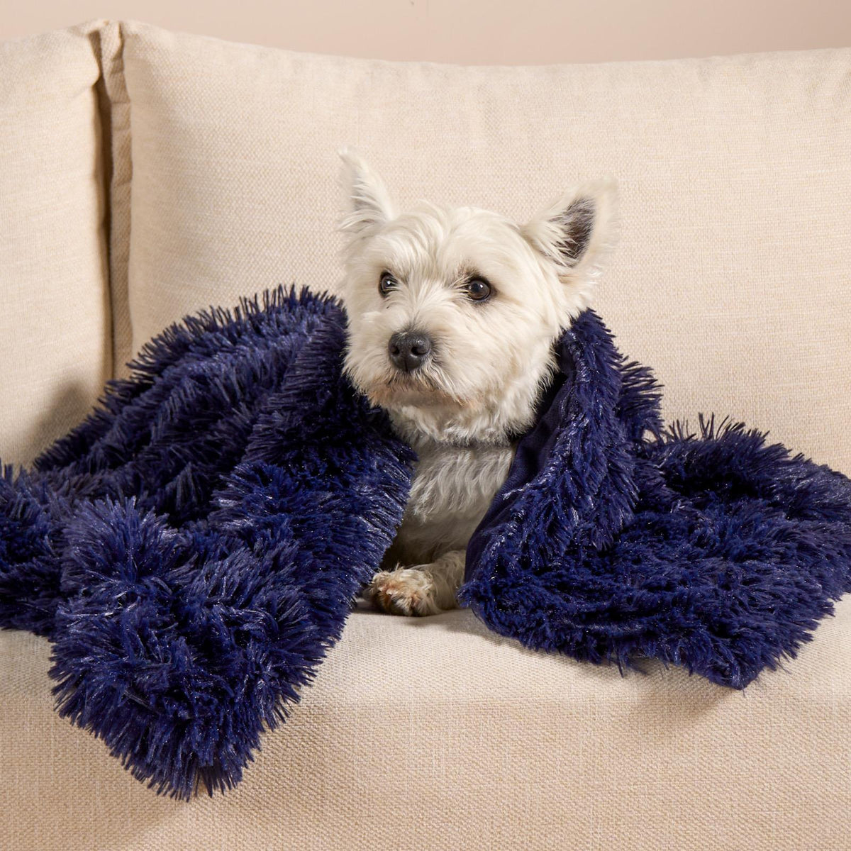 OHS Pet Fleece Throw Fluffy Calming Foldable Travel Dog Puppy Cat Blanket