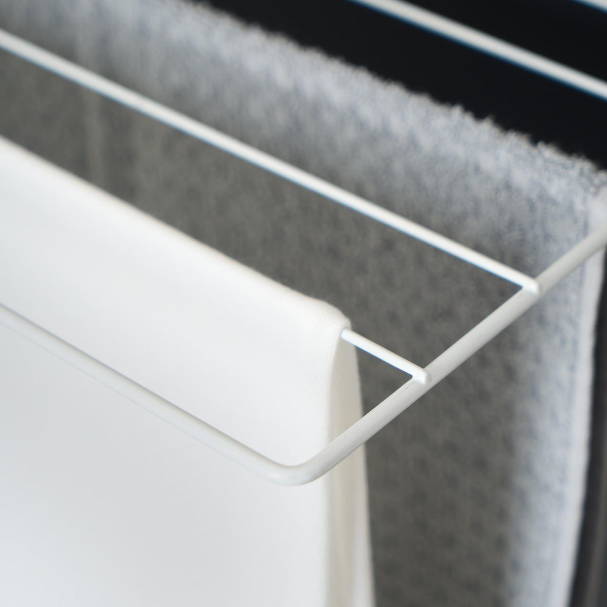 Over The Door Tiered Foldable Drying Rack Towel Storage Organiser Rail Hanger