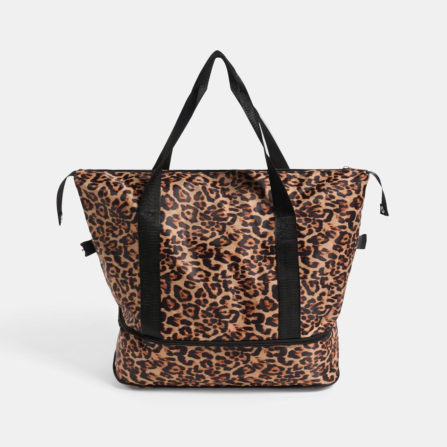 OHS Animal Print Weekend Travel Bag Expandable Shoe Compartment Cabin Duffle