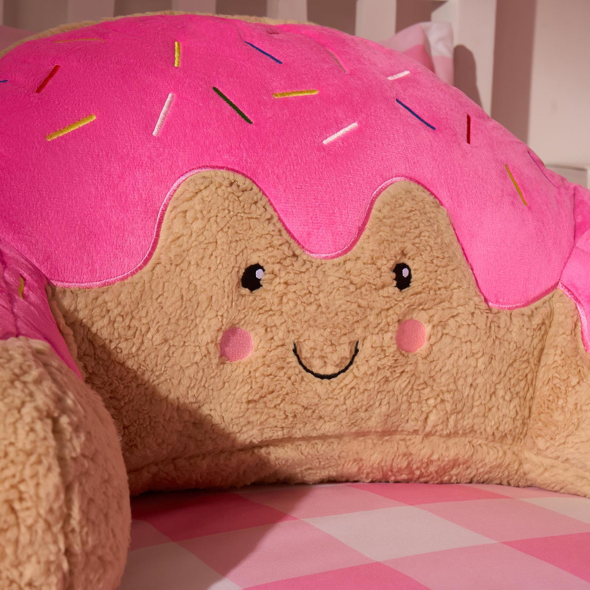 OHS Character Cuddle Cushion Soft Fleece Reading Pillow with Arms Bed Chair