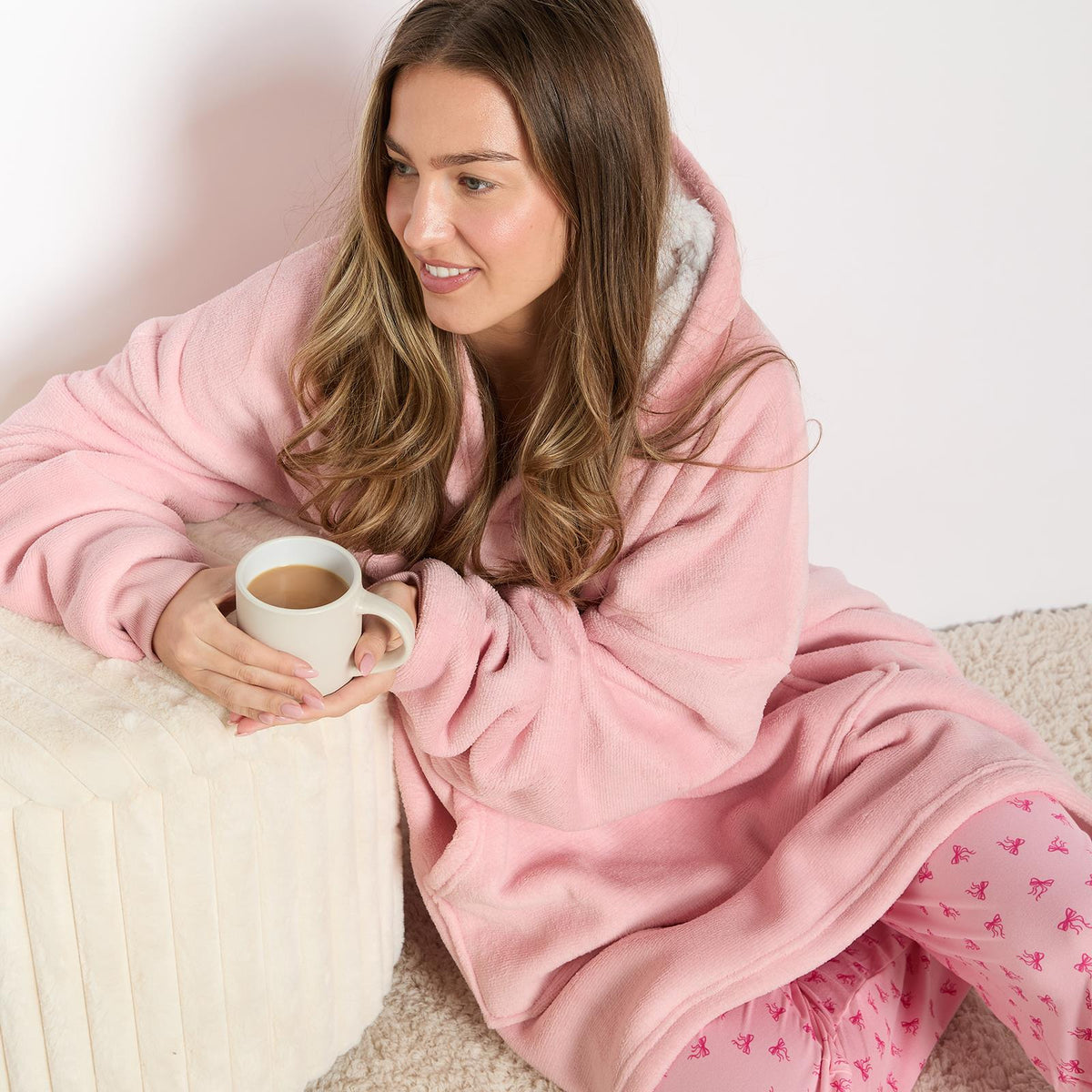 OHS Hoodie Blanket Oversized Ultra Plush Sherpa Giant Big Hooded Sweatshirt