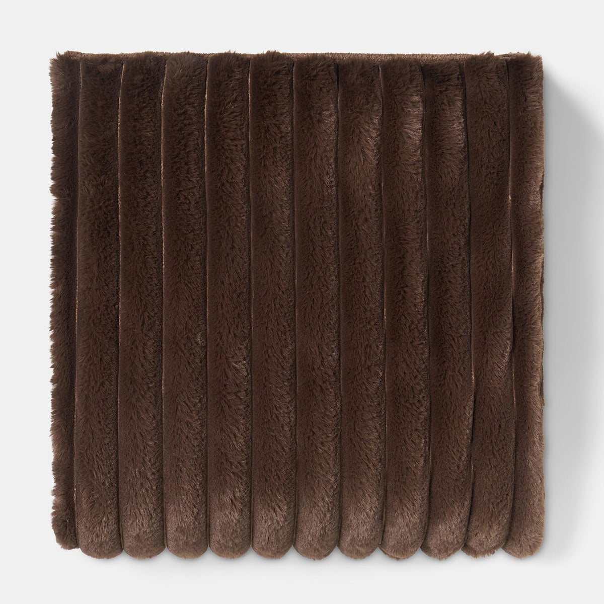 OHS Faux Fur Ribbed Fleece Throw Over Bed Blanket Warm Supersoft