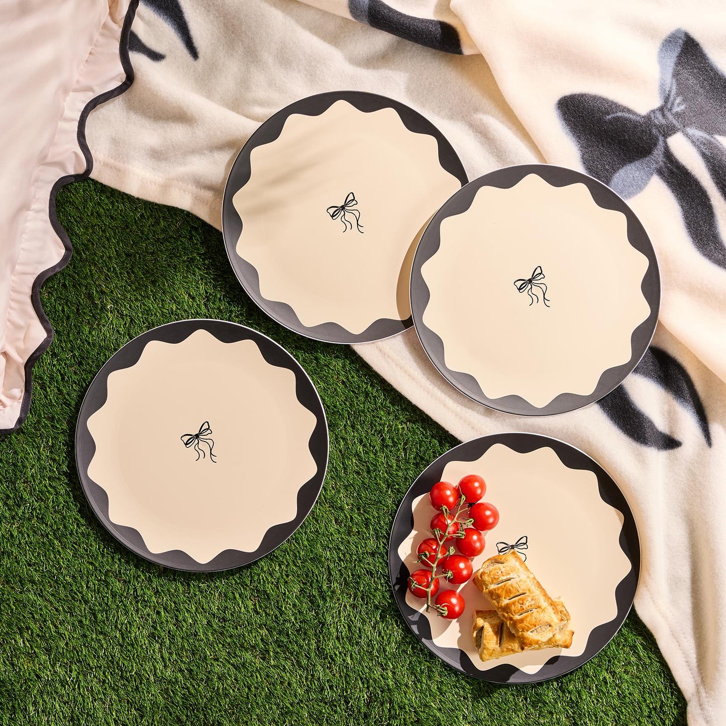 OHS Printed Picnicware Wine Cooler OR Picnic Blanket OR Bag Plates Bowls Glasses