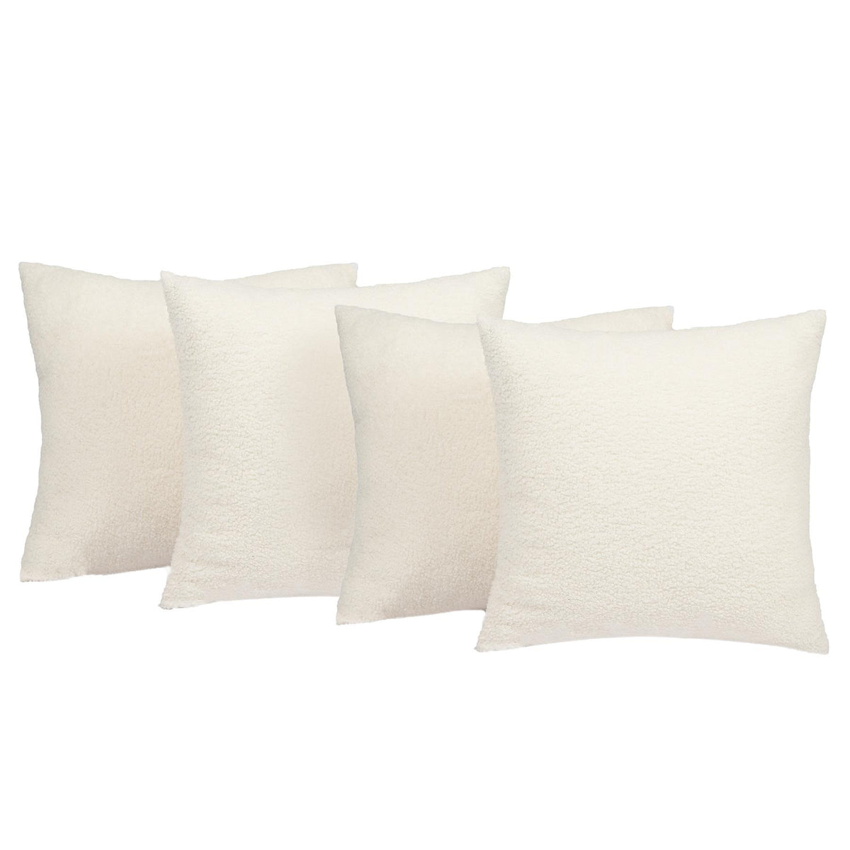 OHS Boucle Cushion Covers  2 Pack Teddy Fleece Square Pillowcases Home Decor