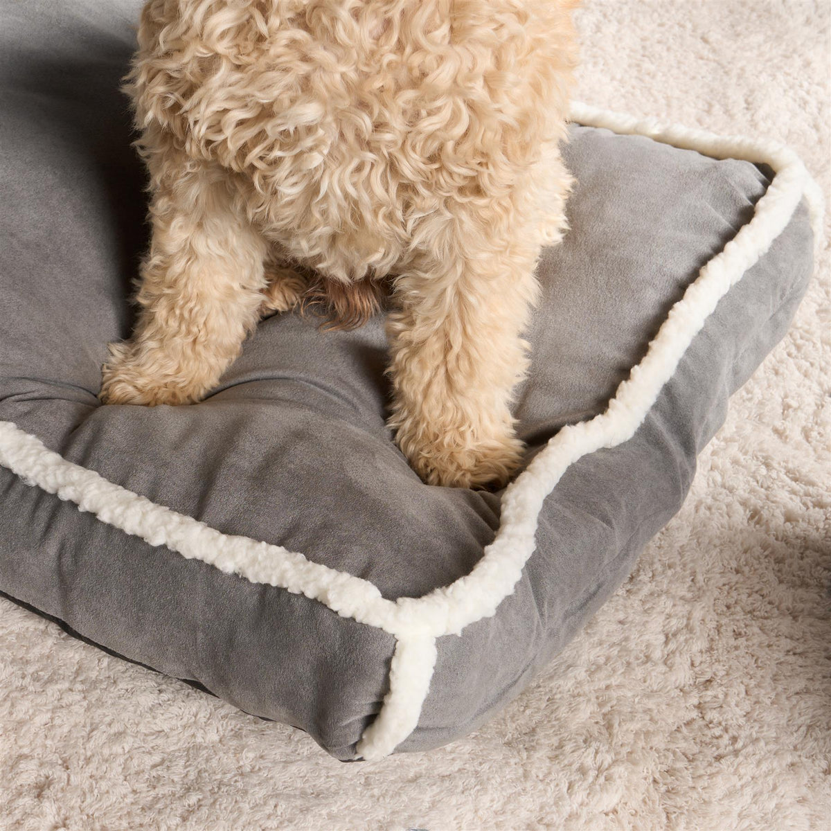 Sherpa Bind Pet Bed Dog Puppy Comfy Mat Cushion Washable Fleece Soft Plush Warm