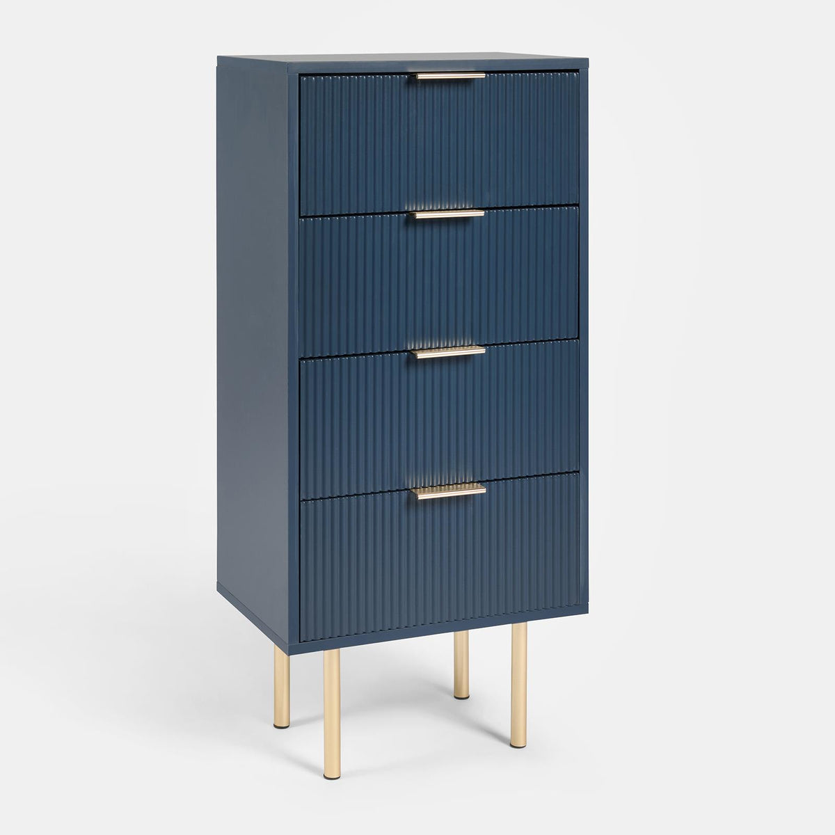 OHS Ribbed Drawer Unit Bedside Table 3/4/5/6 Draw Cabinet Nightstand Sideboard