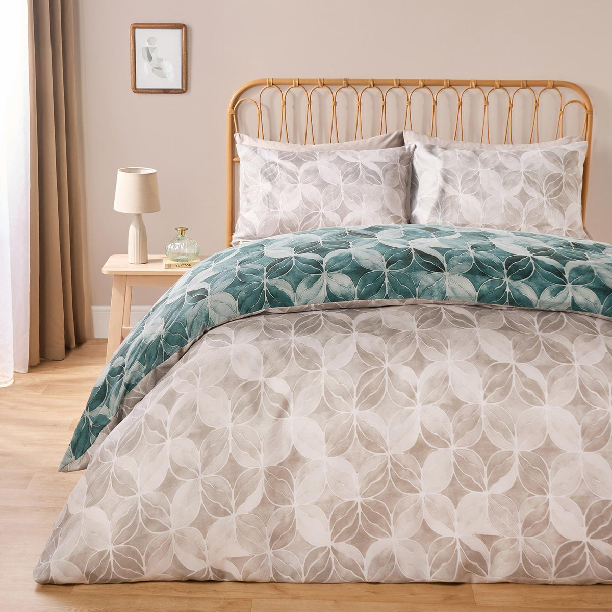 Geo Duvet Cover Set Quilt Pillowcase Watercolour Soft Bedding Double King Size