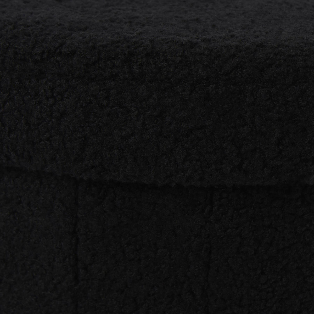 OHS Ottoman Boucle Storage Box Folding Footstool Cube Round Rectangle