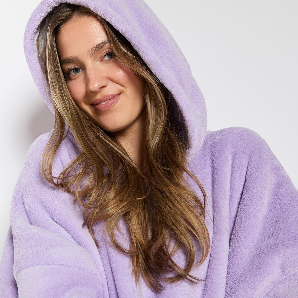 OHS Extra Long Hoodie Blanket Oversized Soft Sherpa Fleece Giant Sweatshirt
