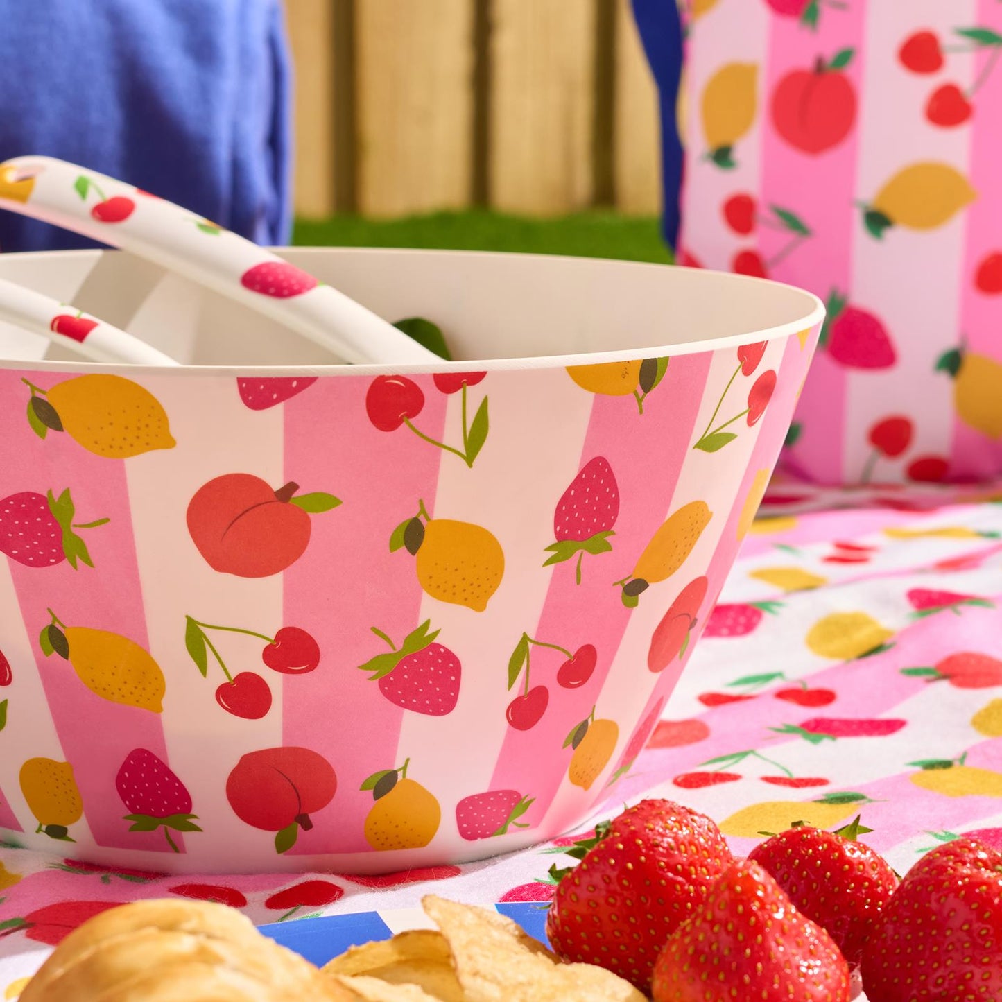 OHS Printed Picnicware Wine Cooler OR Picnic Blanket OR Bag Plates Bowls Glasses