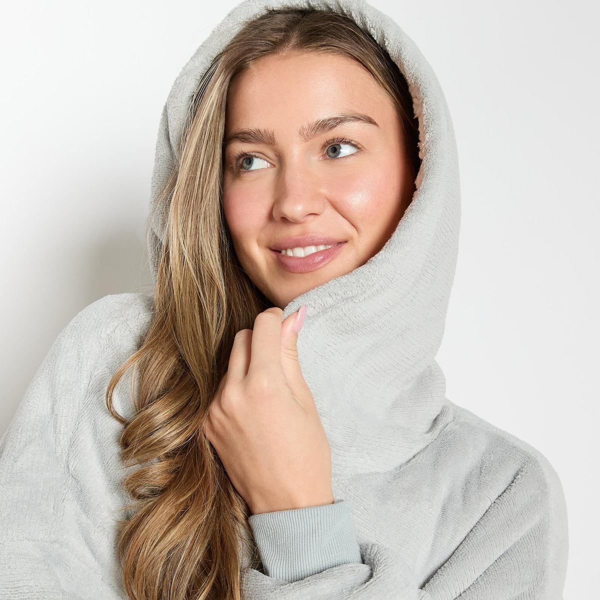OHS Extra Long Hoodie Blanket Oversized Soft Sherpa Fleece Giant Sweatshirt